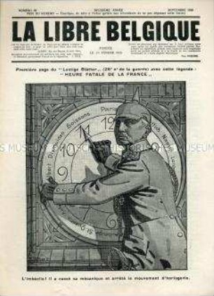 Illegale Wochenzeitung aus dem besetzten Belgien "La Libre Belgique" u.a. zum Kriegseintritt Rumäniens