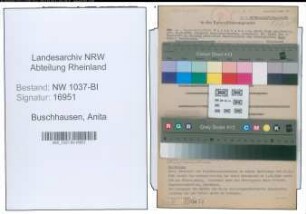 Entnazifizierung Anita Buschhausen , geb. 26.02.1908 ()