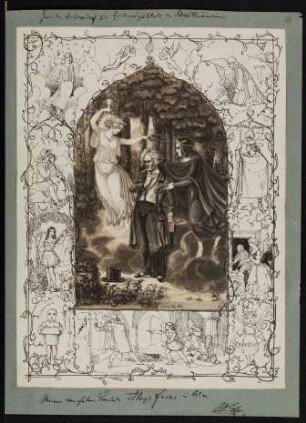 [Bildnis Ludwig van Beethoven zu Denkblatt zum Beethovenfest zu Bonn 1845]