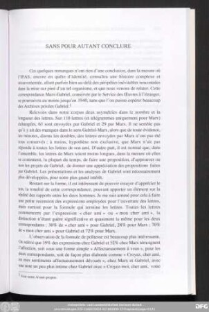 Sans Pour Autant Conclure