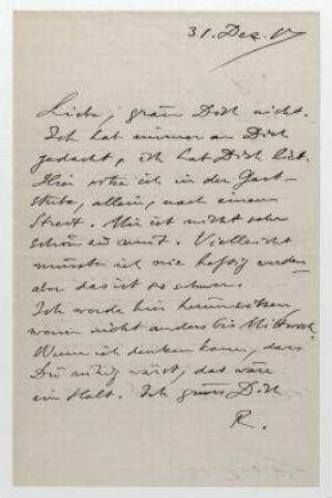Brief von Raoul Hausmann an Elfriede Hausmann. [Gotha]