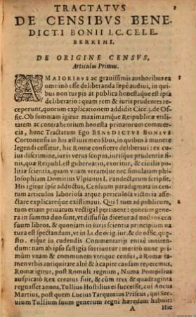 Tractatus de censibus sive censuariis contractibus