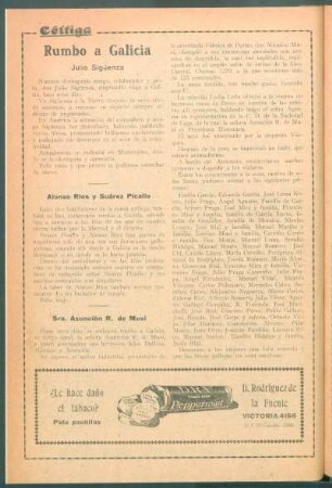 Rumbo a Galicia : Julio Sigüenza[,] Alonso Ríos y Suárez Picallo [y] Sra. Asunción R. de Musi