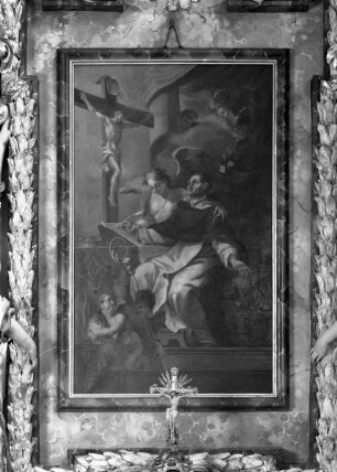 Bernhardusaltar — Heiliger Bernhard vor dem Kreuz