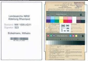 Entnazifizierung Wilhelm Eickelmann , geb. 11.03.1920 (Vermessungstechniker)