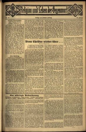 Dritte Ausgabe vom Sonntag, den 28. Januar 1934.