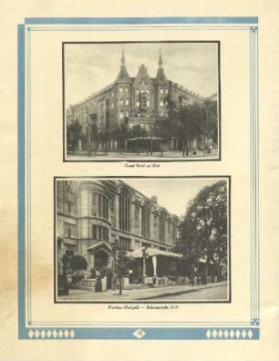 Grand Hotel am Knie ; Weinhaus Rheingold - Bellevuestraße 19/20