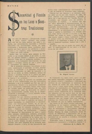 Sinceridad y ficción en las loas a nuestras tradiciones