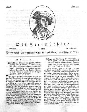 Nro. 42, Sonnabend, den 27. Februar 1808