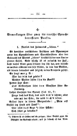 Bemerkungen über zwey die teutsche Sprache betreffende Punkte