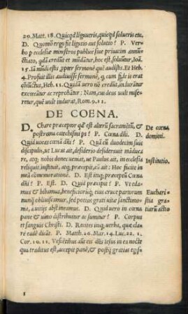 De Coena.