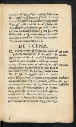 De Coena.