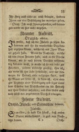 Neunter Auftritt. - Zehnter Auftritt.