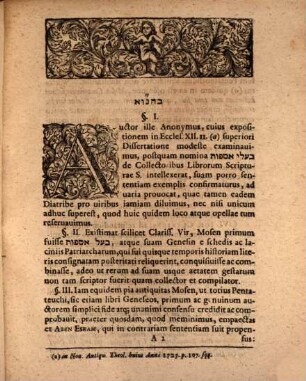 Dispvtatio Philologico-Critica Qva Qvaestionem An Moses Genesin E Schedis Patriarcharvm Collegerit