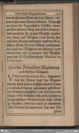 Von der Römischen Abgötterey und falschen Religionen