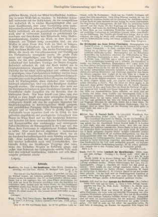 283-284 [Rezension] Bigg, Charles, The Origins of Christianity