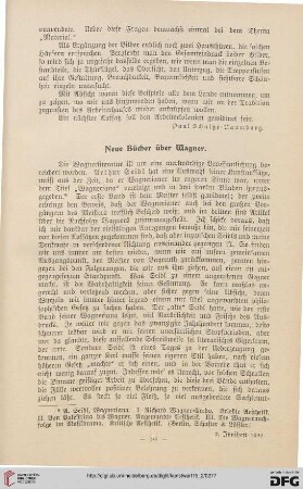 Neue Bücher über Wagner