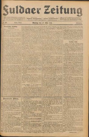 Ausgabe vom Montag, den 25. Mai 1914.