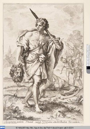 David mit dem Haupte Goliaths