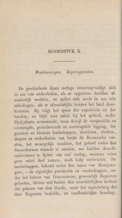 Hoofdstuk X. Beschouwingen. Regeringszaken