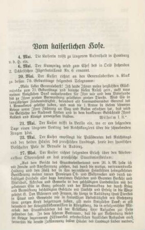 Vom kaiserlichen Hofe