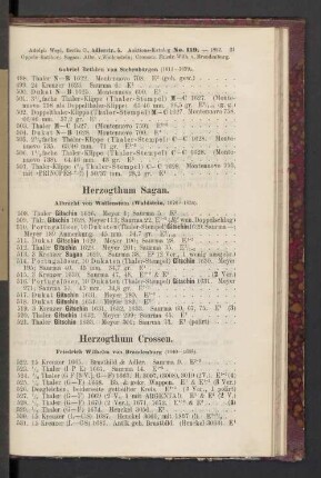Herzogthum Crossen