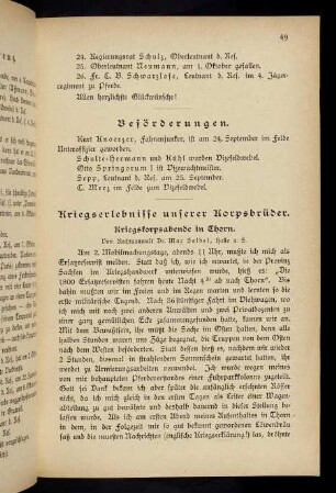 49-61, Kriegserlebnisse unserer Korpsbrüder