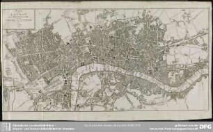 Plan von London und Westminster mit der Borough von Southwark