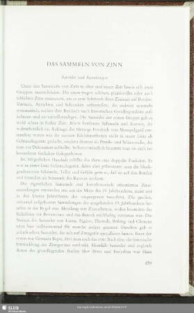 Das Sammeln Von Zinn