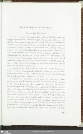Das Sammeln Von Zinn