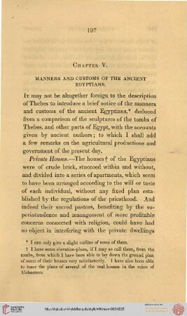 Chapter 5: Manners and Customs of the ancient Egyptians
