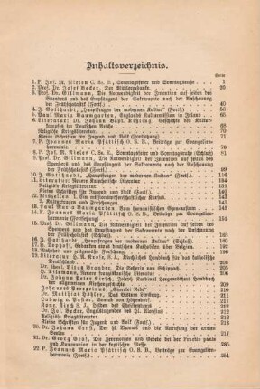 III-IV Inhaltsverzeichnis