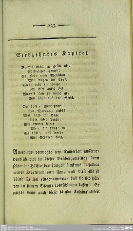 Siebzehntes Kapitel