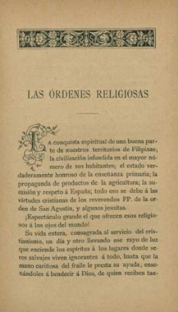 Las órdenes religiosas