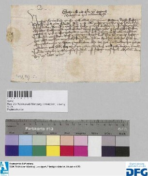 Schenck Ott Herr von Erppach, Burggraf zu Miltenberg, sagt für die Nürnberger Kaufmannschaft zur Frankfurter Herbstmesse Geleit zu.
