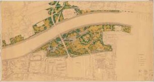 Hansjakob, Gottfried; Bonn; Rheinauenpark mit Bundesgartenschau 1979, Rheinpromenade - Übersichtsplan Freizeitpark Bonn Rheinaue