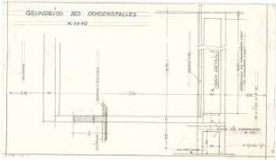 Littmann, Max; Bocksberg; Hofgut, Stallgebäude - Ochsenstall (Grundriss)