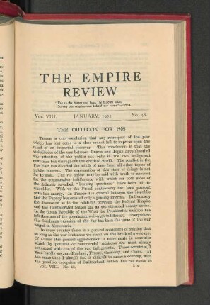 The Outlook for 1905.