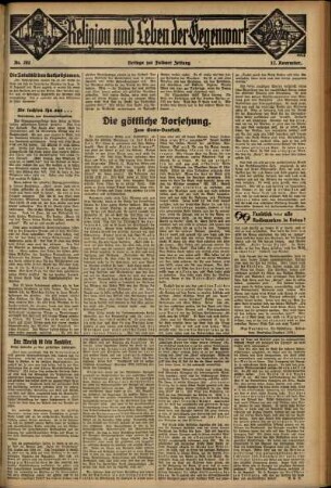 Dritte Ausgabe vom Sonntag, den 12. November 1933.