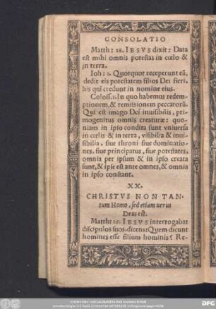 XX. Christus Non Tantum Homo, sed etiam verus Deus est.