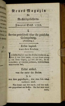 Zweytes Stük. 1786.