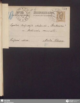 [dopisnica wot: Adolf Černý, 04.07.1900]