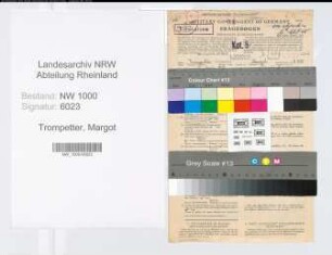 Entnazifizierung Margot Trompetter, geb. 26.04.1920 (Lehrerin)