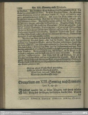 Evangelium am XIII. Sonntag nach Trinitatis, Luc. X, 23-37