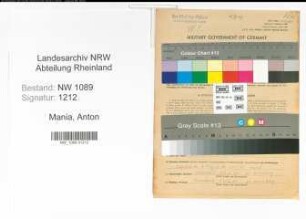 Entnazifizierung Anton Mania , geb. 04.01.1915 (Polizist)