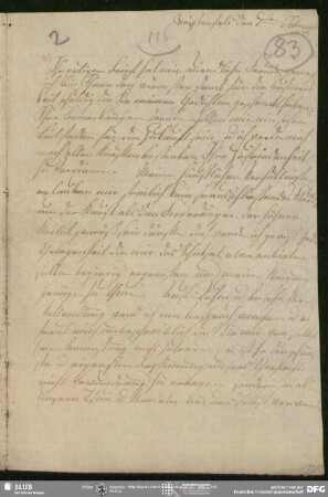 Eigenh. Brief von Louise Brachmann an August Wilhelm von Schlegel, Weissenfels, 09.02.1800