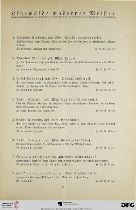 Ölgemälde moderner Meister (Nr. 1-156)