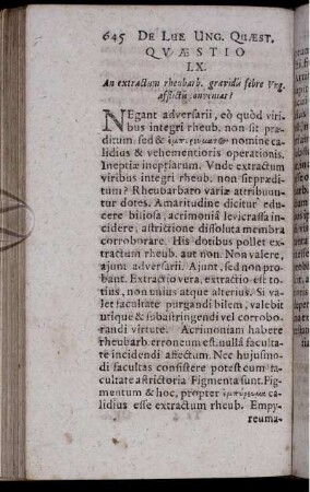 Questio LX. An extractum rheubarb. gravidis febre Ung. afflictu conveniat?