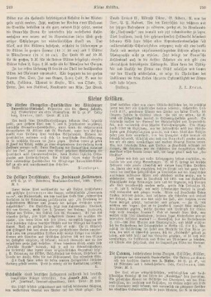 249-252 Kleine Kritiken