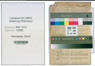 Entnazifizierung Erich Hennecke , geb. 09.05.1882 (Beamter)